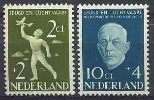 Nederland NVPH nr 647/8 ongebruikt Luchtvaartfonds 1954, Ophalen of Verzenden, Na 1940, Postfris