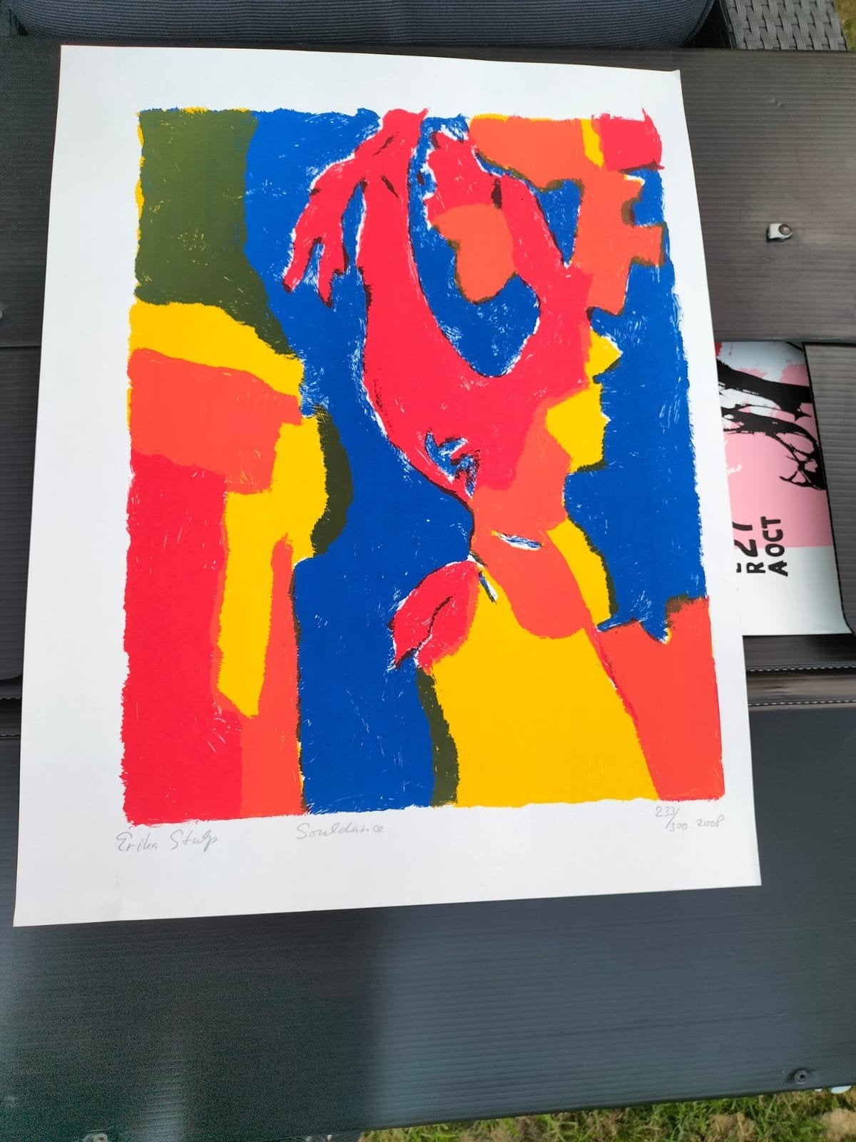 Erika Stulp - Souldance (2008) - Zeefdruk, Gesigneerd, Ophalen of Verzenden, Abstract, Zeefdruk