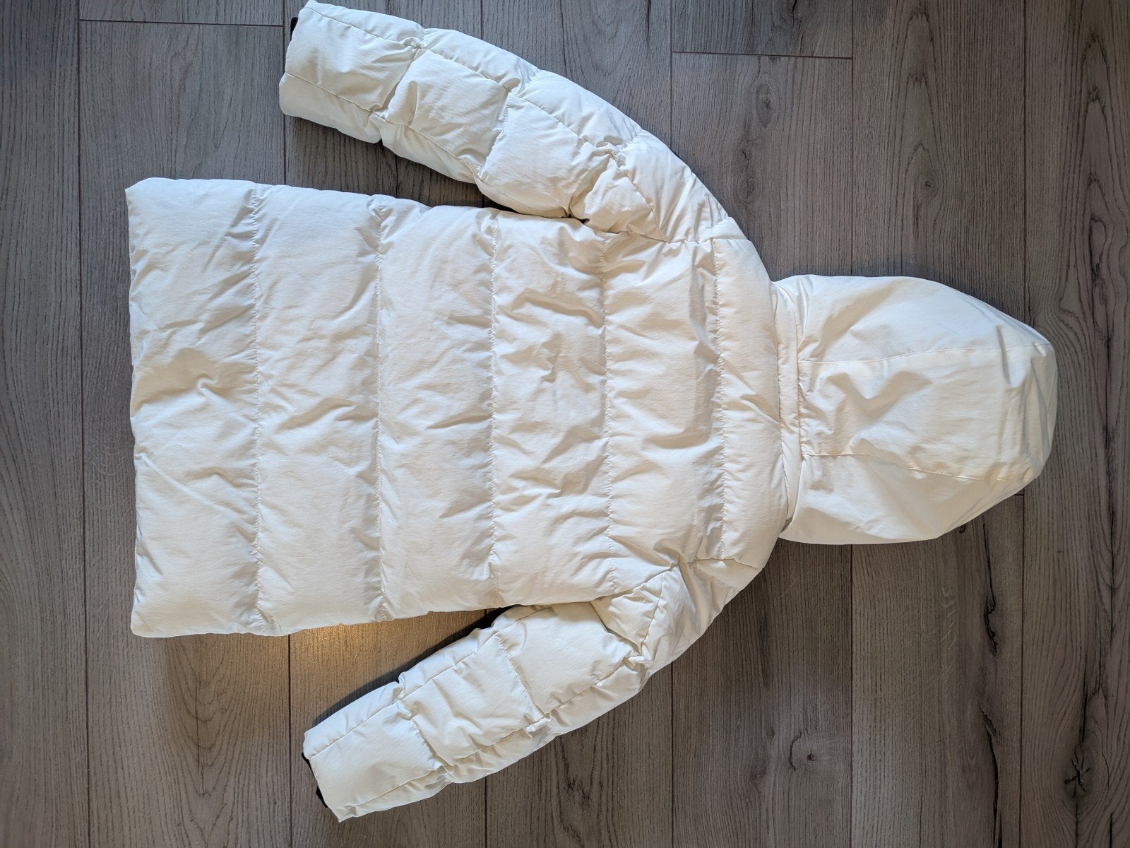Cars witte halflange winterjas voor meisjes - Maat 128, Ophalen, Nieuw, Meisje, Jas