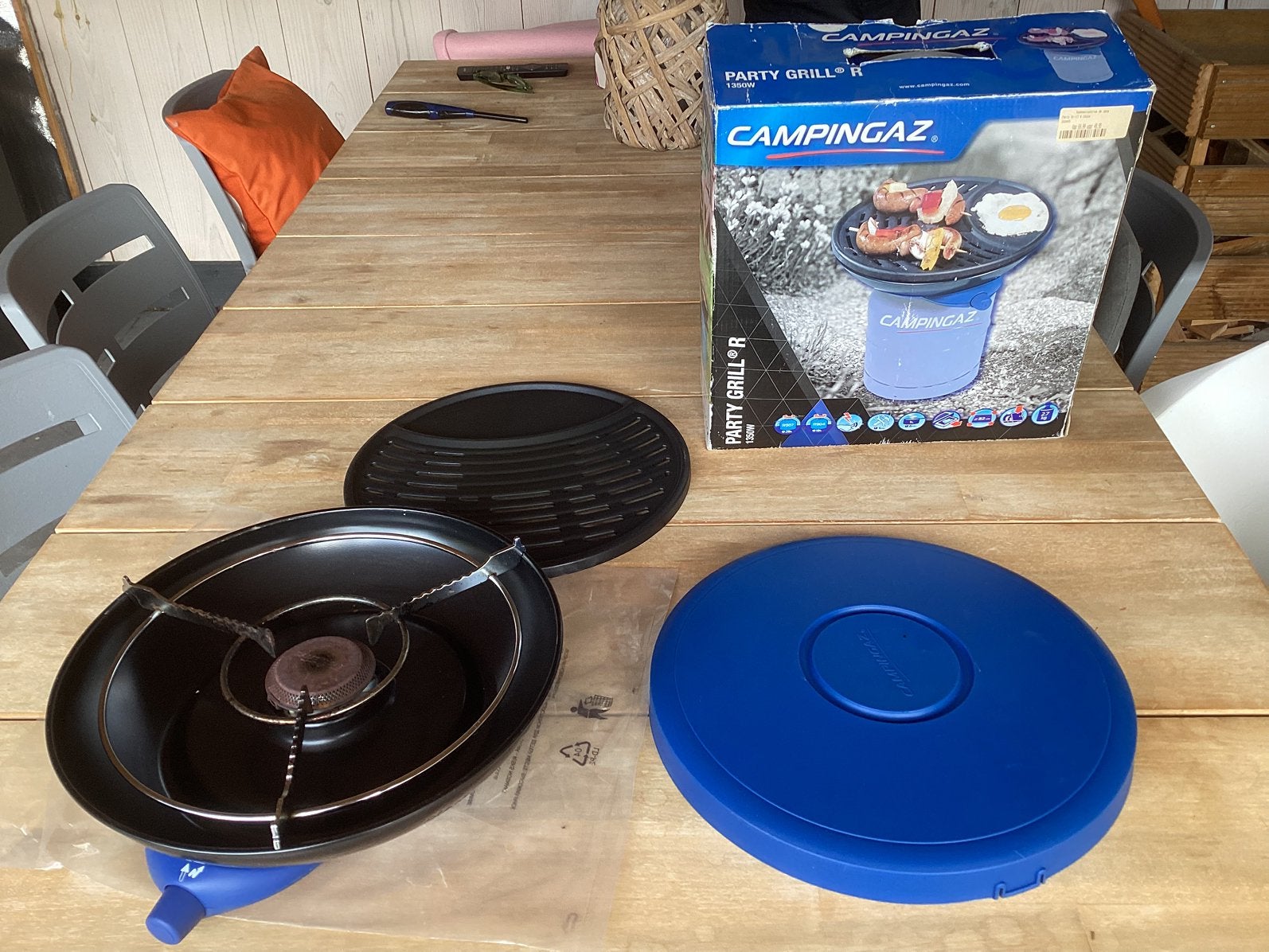 Campingas Party Grill, Ophalen, Gebruikt