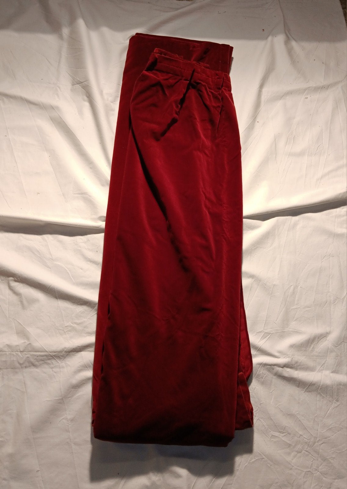 Zware vintage bordeaux(?)rode velours gordijnen, Ophalen, Gebruikt, 200 cm of meer, 200 cm of meer