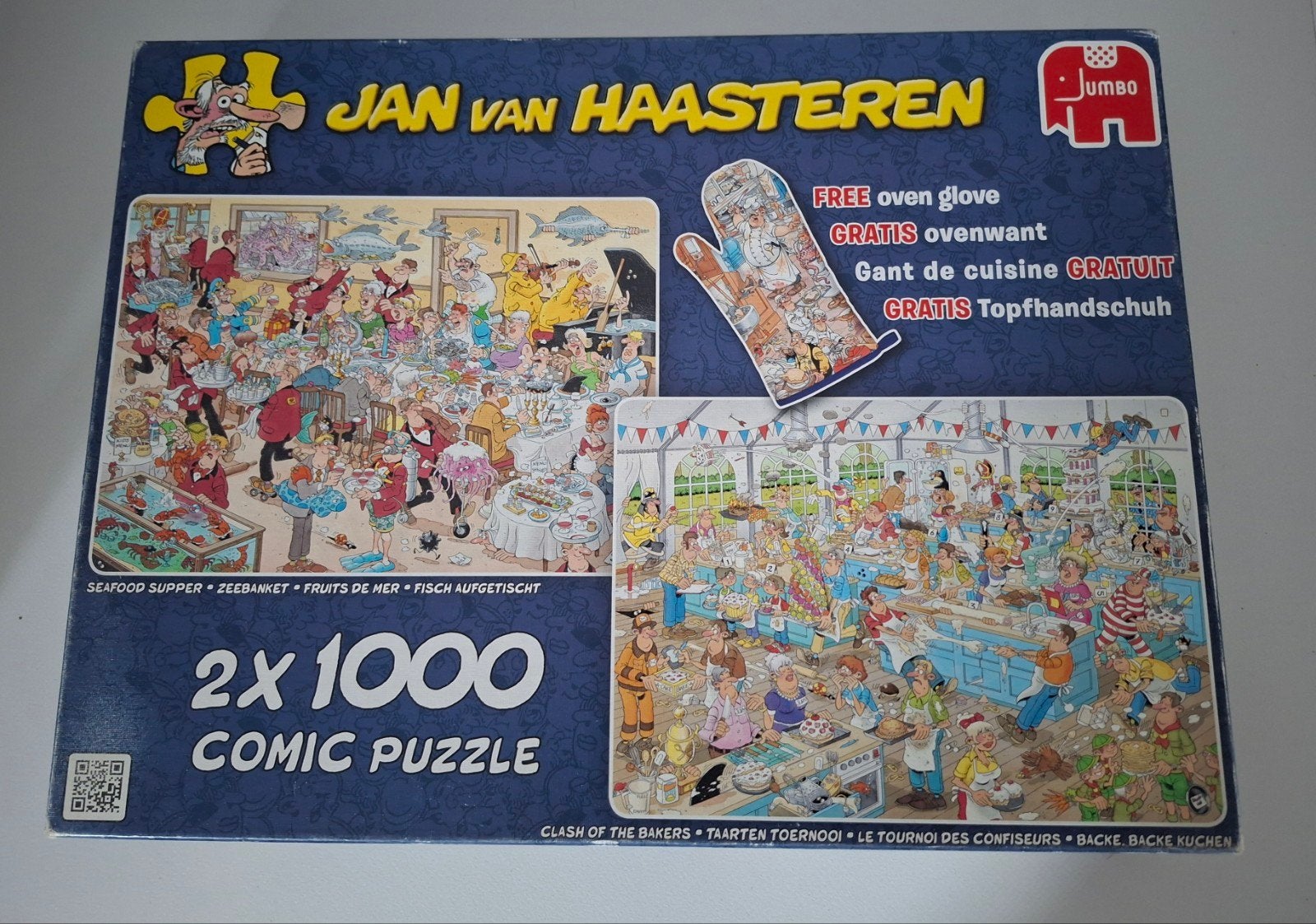Jan van Haasteren 2x 1000  zeebanket en taartentoernooi, Ophalen of Verzenden, 500 t/m 1500 stukjes, Zo goed als nieuw
