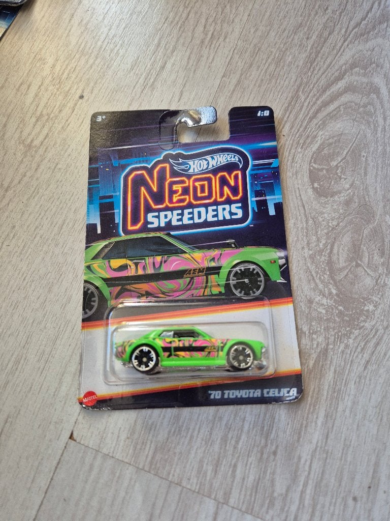 hot wheels neon speeders '70 toyota celica, Ophalen of Verzenden, Nieuw, Auto