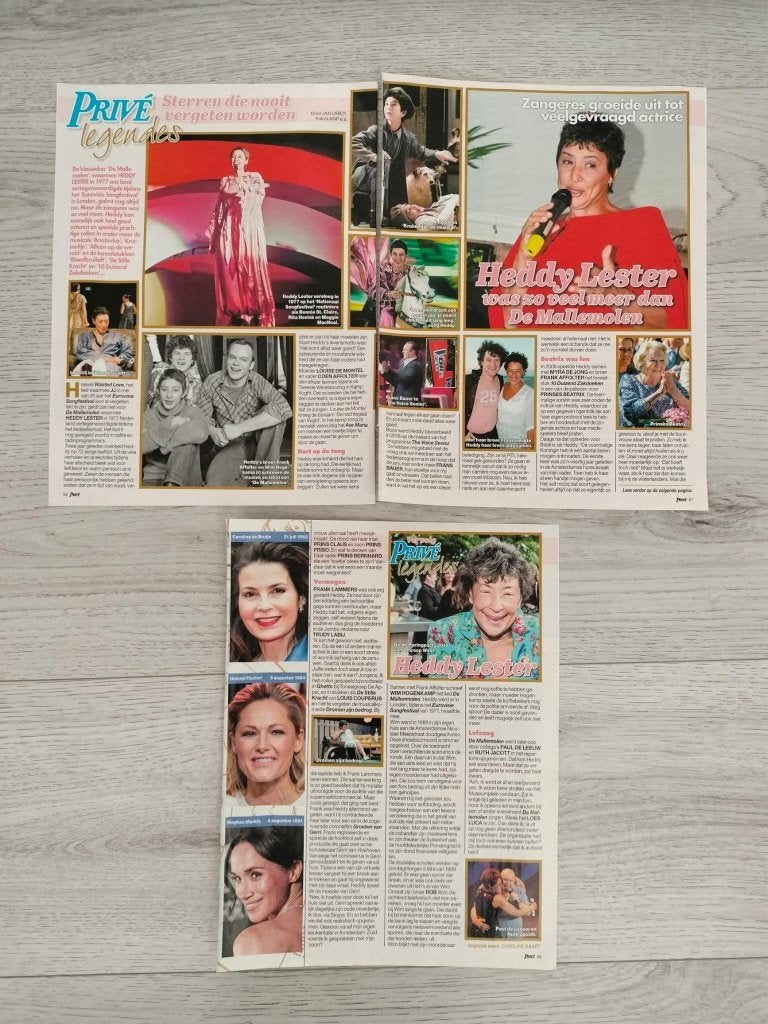 Heddy Lester (songfestival) 3-pagina tijdschrift artikel, Verzenden, Boek, Tijdschrift of Artikel