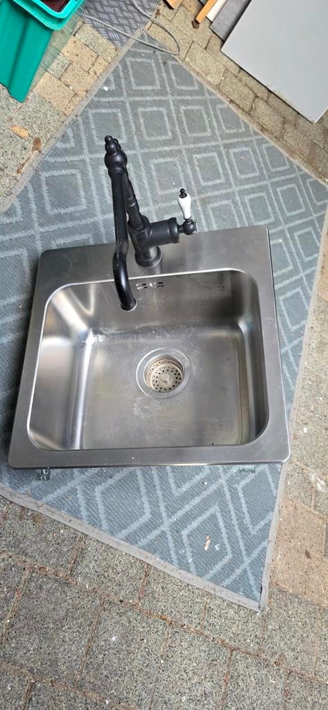 Spoelbak keuken met kraan en sifon, Ophalen, 25 tot 50 cm, Minder dan 50 cm, Minder dan 100 cm