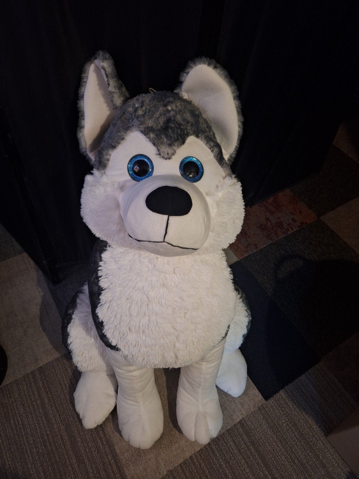 Grote Husky Knuffel - Meer dan 1 Meter Hoog, Ophalen, Hond, Zo goed als nieuw, Meerkleurig