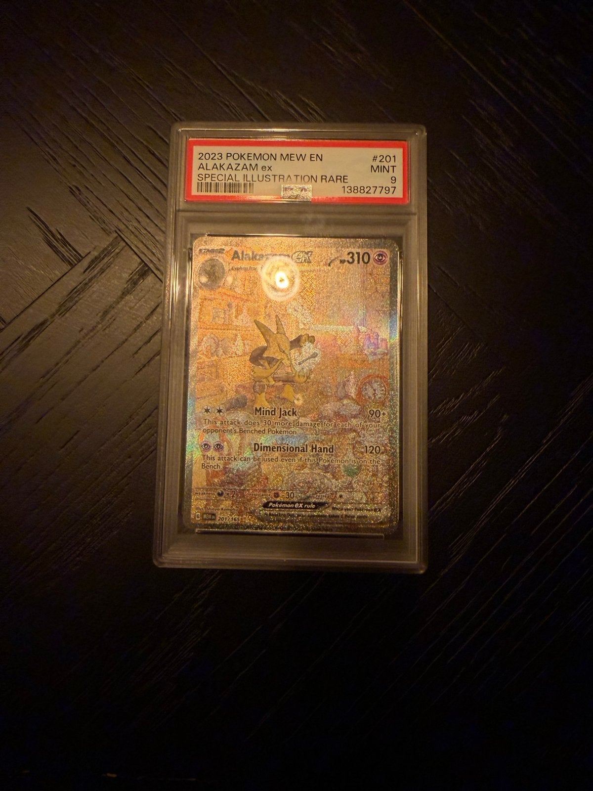 PSA 9 Alakazam ex 201/197 (2023) Pokémon kaart, Ophalen of Verzenden, Zo goed als nieuw, Losse kaart, Foil