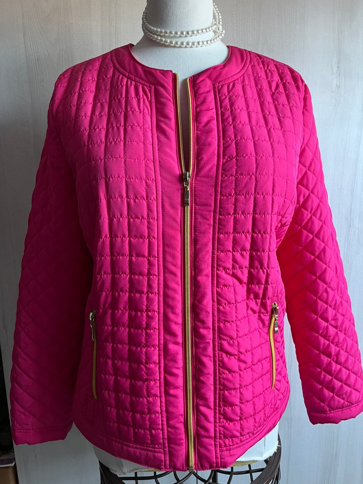 Kort Jasje maat 46 kleur fuchsia, als nieuw, Ophalen of Verzenden, Zo goed als nieuw, Maat 46/48 (XL) of groter, Roze