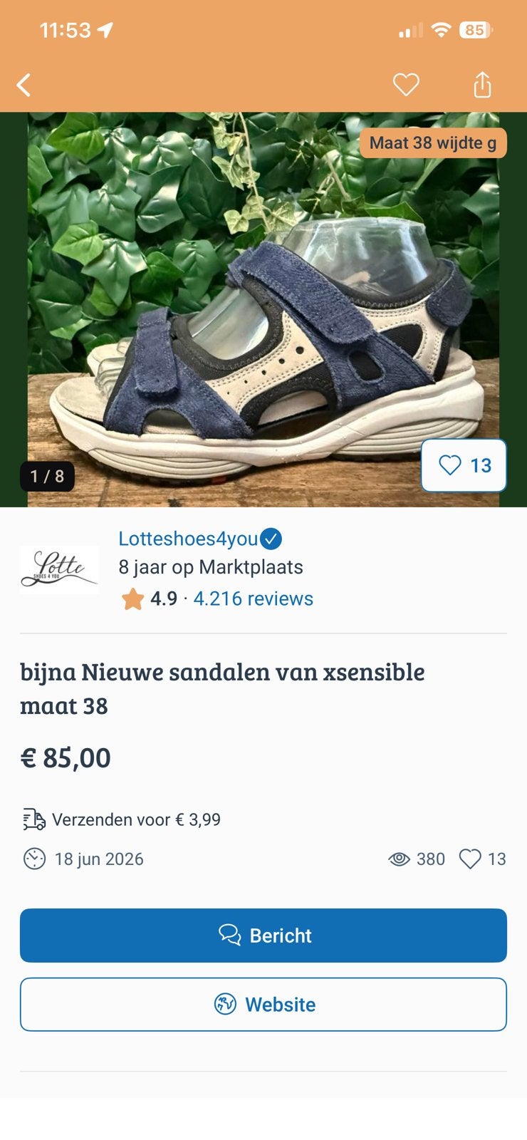 Prachtige sandalen van Xsensible maat 38 gereserveerd