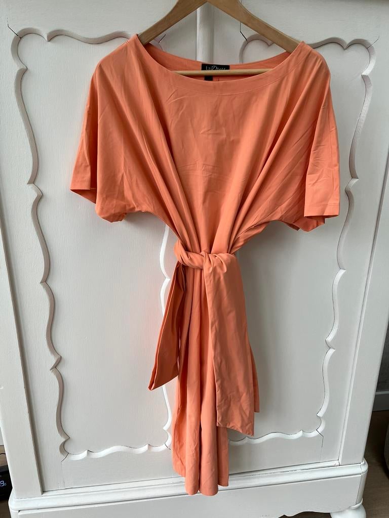 LaDress zomerjurk Aretha maat XL travelstof, Maat 46/48 (XL) of groter, Oranje, Ophalen of Verzenden, Zo goed als nieuw