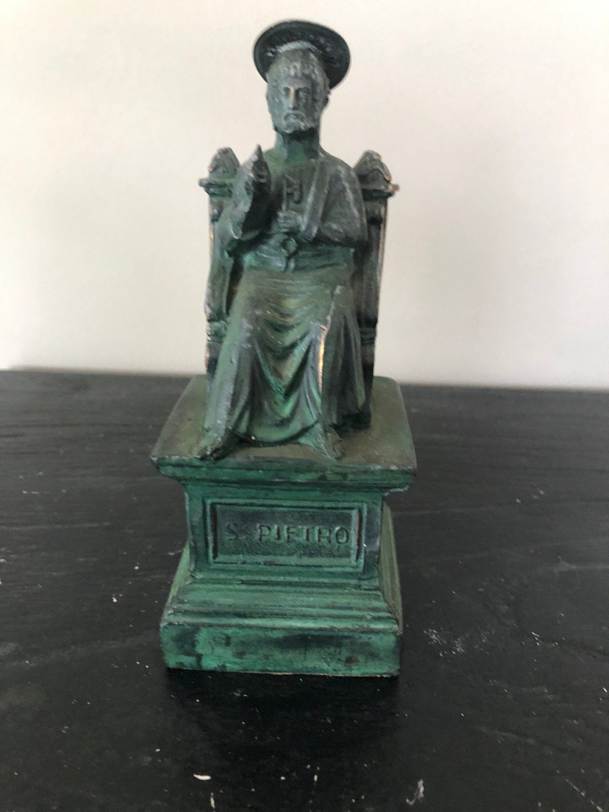 Vintage S. Pietro Beeldje -  Metaal, Antiek en Kunst, Ophalen of Verzenden