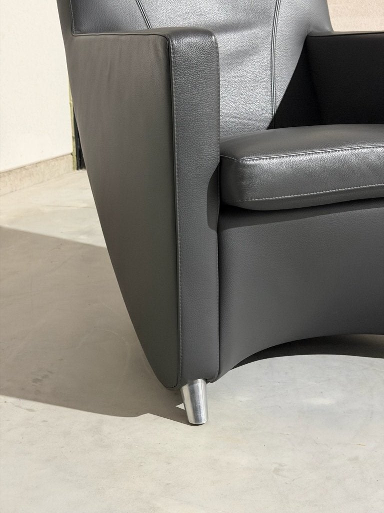 Leolux Dolcinea fauteuil - grijs leer - zo goed als nieuw, Ophalen, Marinus Dammeweg 42, 5928 PW Venlo, Nederland, Info@leolux.nl