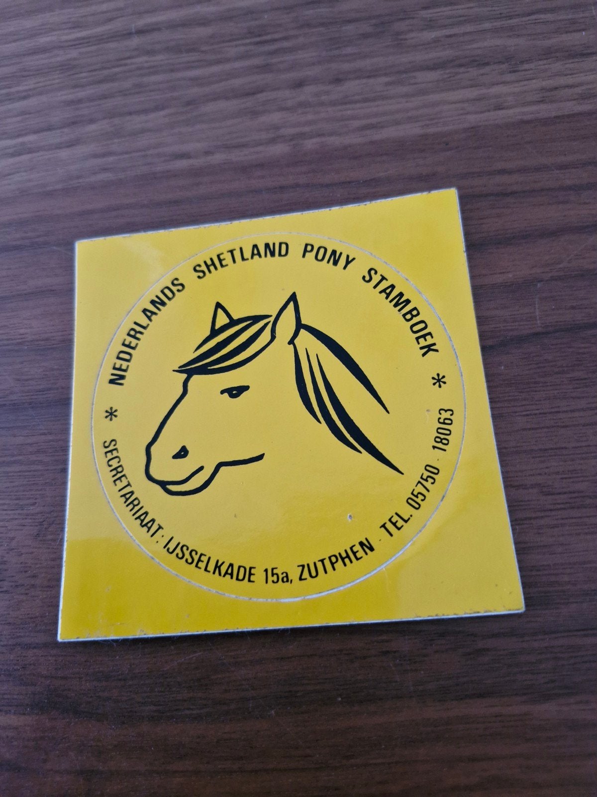 10836 Vintage sticker Nederlands Shetland Pony Stamboek, Ophalen of Verzenden, Gebruikt, Dier en Natuur