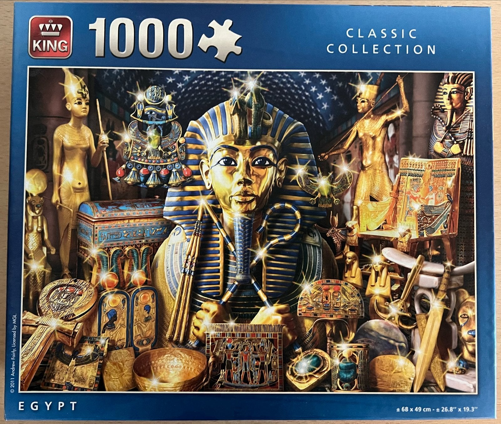 King Classic Collection Egypte 1000 stukjes legpuzzel, Ophalen, 500 t/m 1500 stukjes, Gebruikt, Legpuzzel