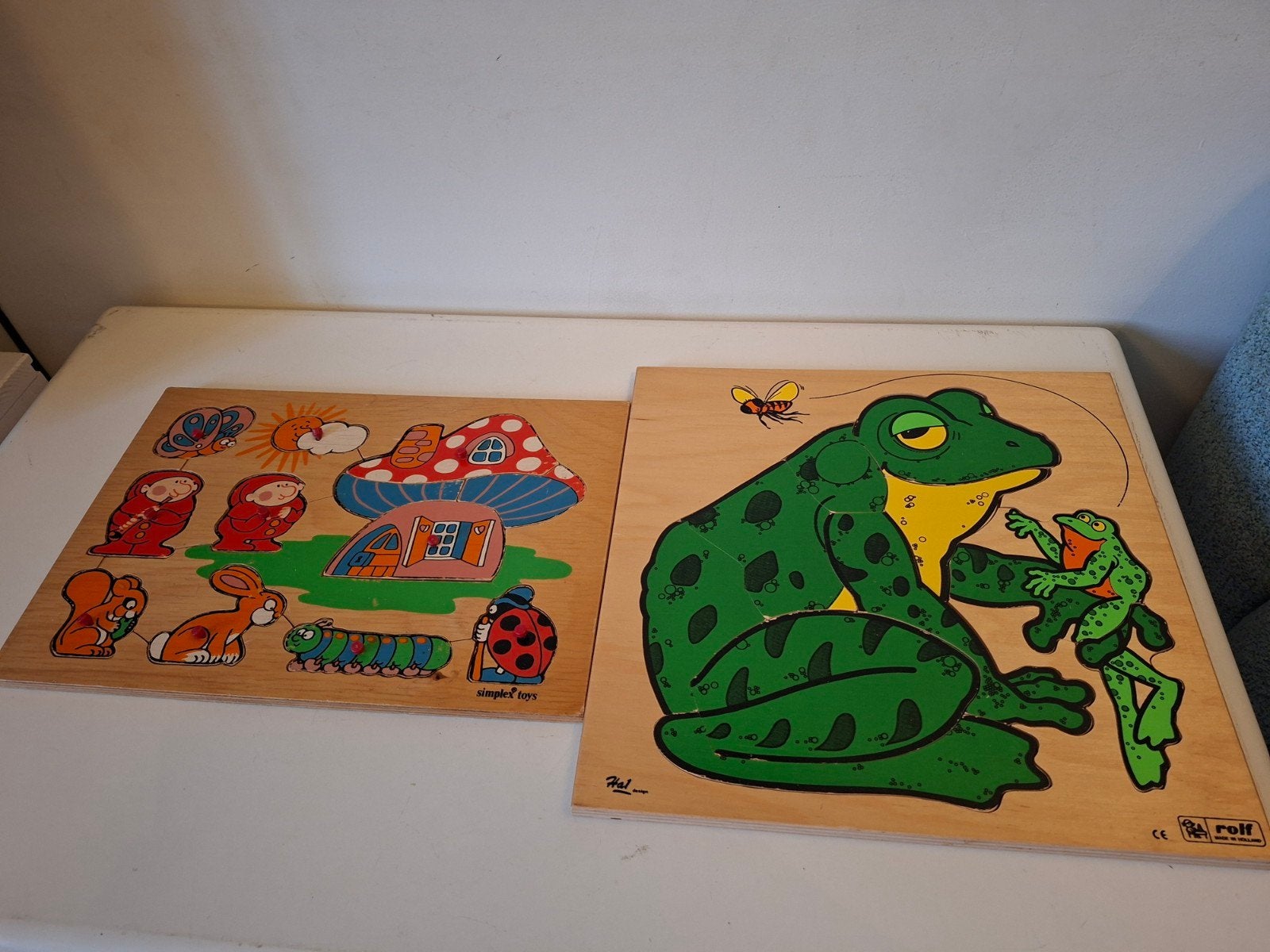 Houten legpuzzels voor kinderen - SimpleX Toys & Rolf, 2 tot 4 jaar, Gebruikt, Ophalen of Verzenden, Van hout