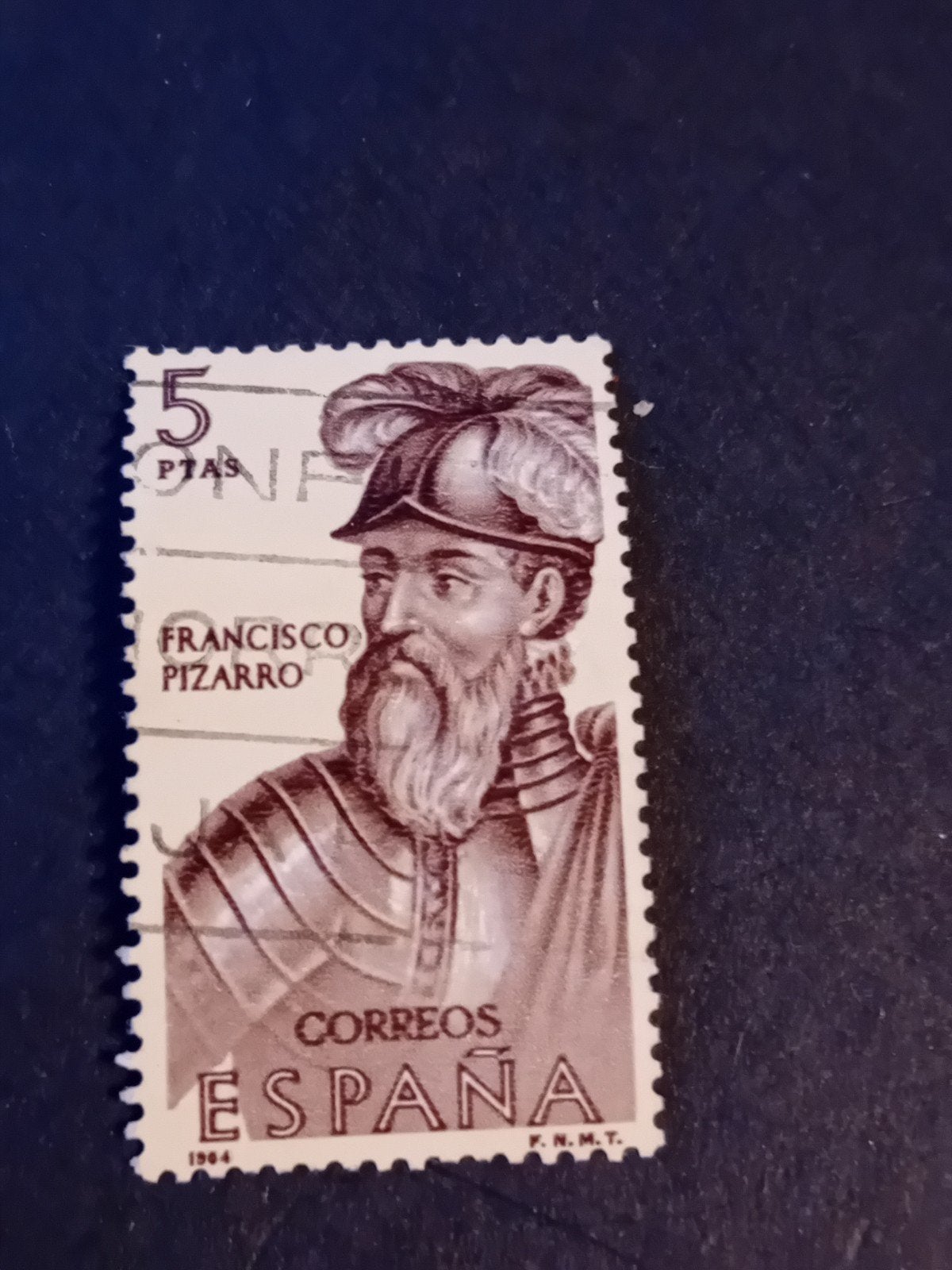 Spanje postzegel Francisco Pizarro 1964, 5 PTAS, Ophalen of Verzenden, Overige landen
