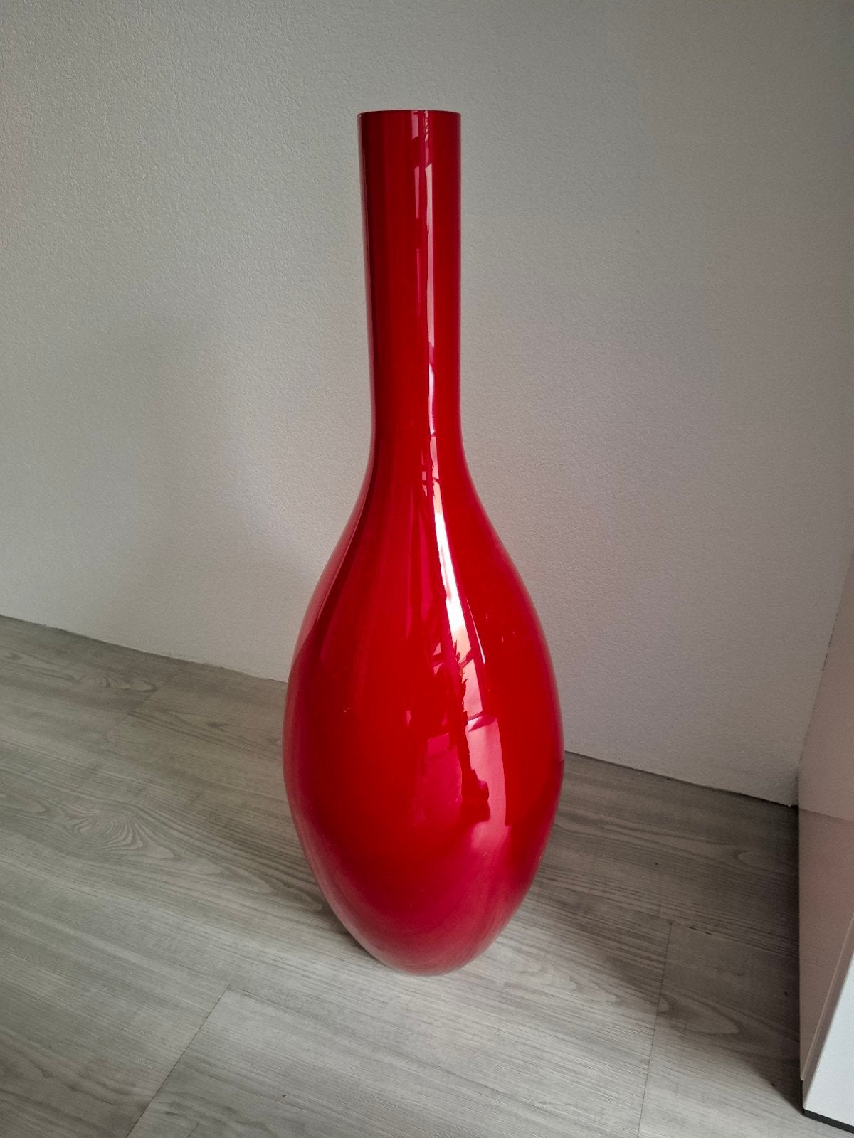 Grote rode vaas van Leonardo, 65 cm hoog, Ophalen of Verzenden, Zo goed als nieuw, Rood, Glas