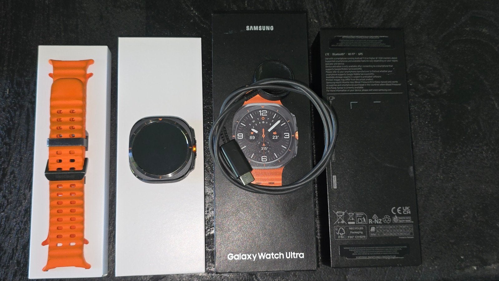 Samsung Galaxy Watch Ultra LTE 47mm 2024-06, Sieraden, Tassen en Uiterlijk, Smartwatches, Gebruikt, GPS, Zwart, Ophalen of Verzenden