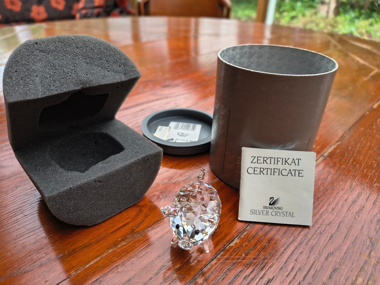 Originele en compleet Swarovski varkentje met certificaat, Verzamelen, Ophalen, Zo goed als nieuw, Figuurtje