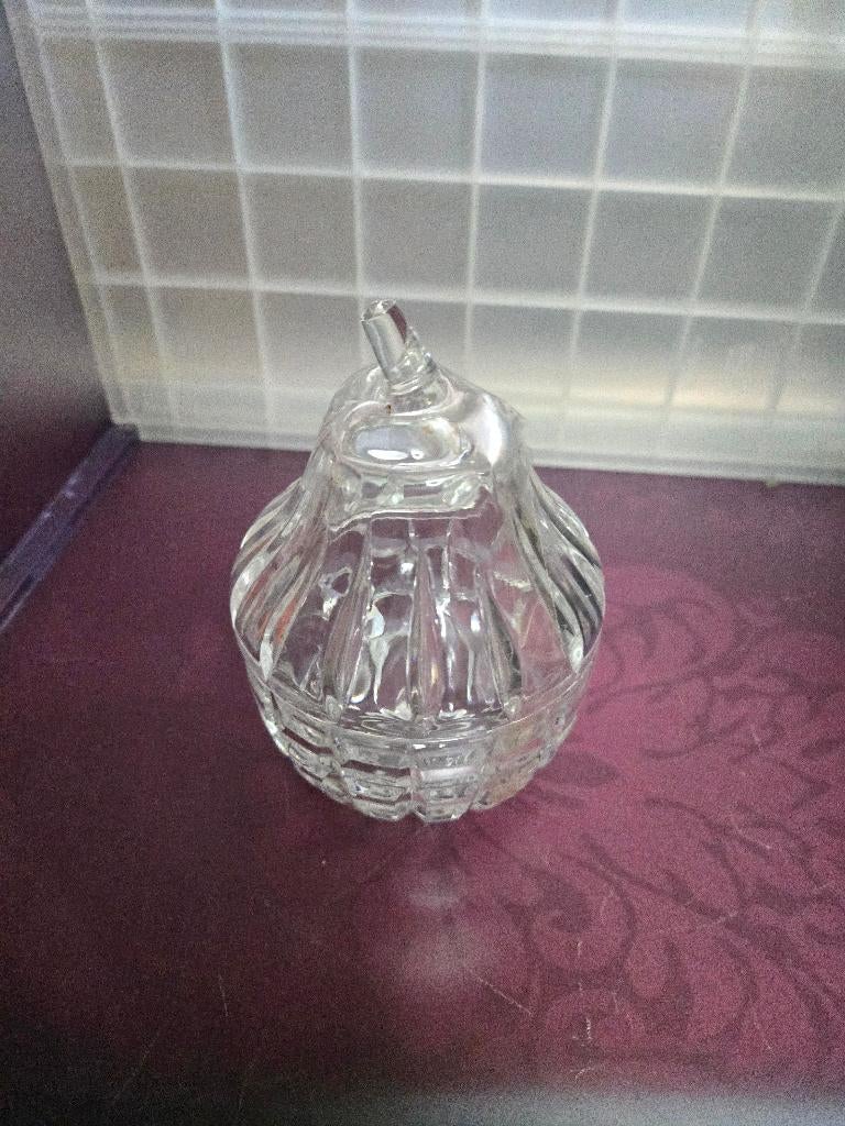 Vintage Rattenberg Bleikristal snuisterijenschaaltje peer., Antiek en Kunst, Ophalen