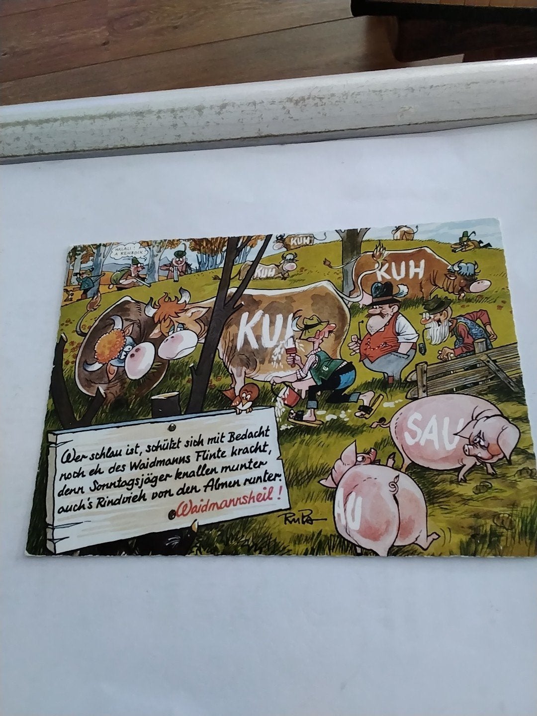 Oostenrijkse Ansichtkaart - Humoristische Koeien, Ophalen of Verzenden, 1980 tot heden