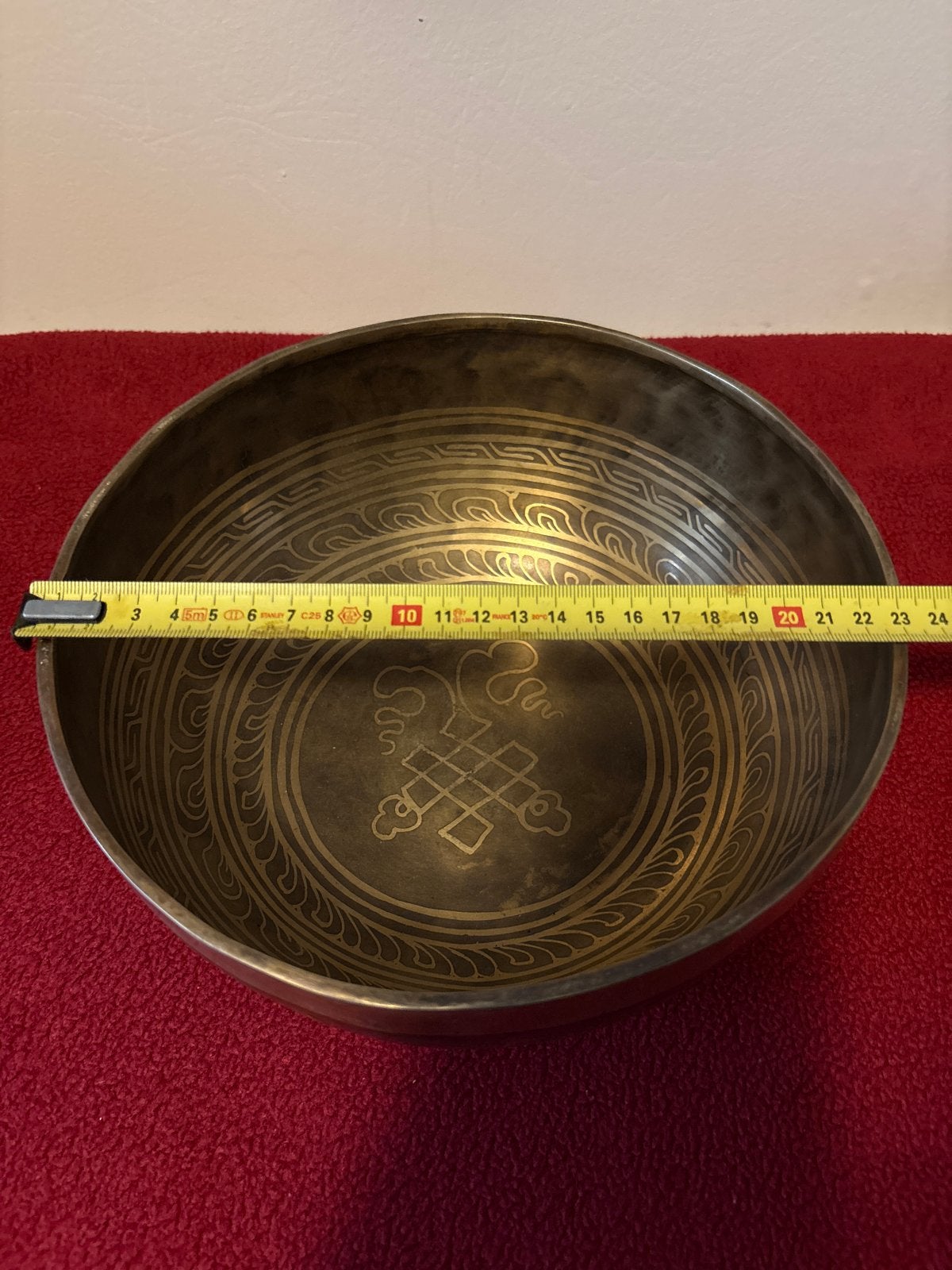 Handgemaakte Tibetaanse Klankschaal - Ø 23 cm (1468g), Ophalen of Verzenden, Zo goed als nieuw