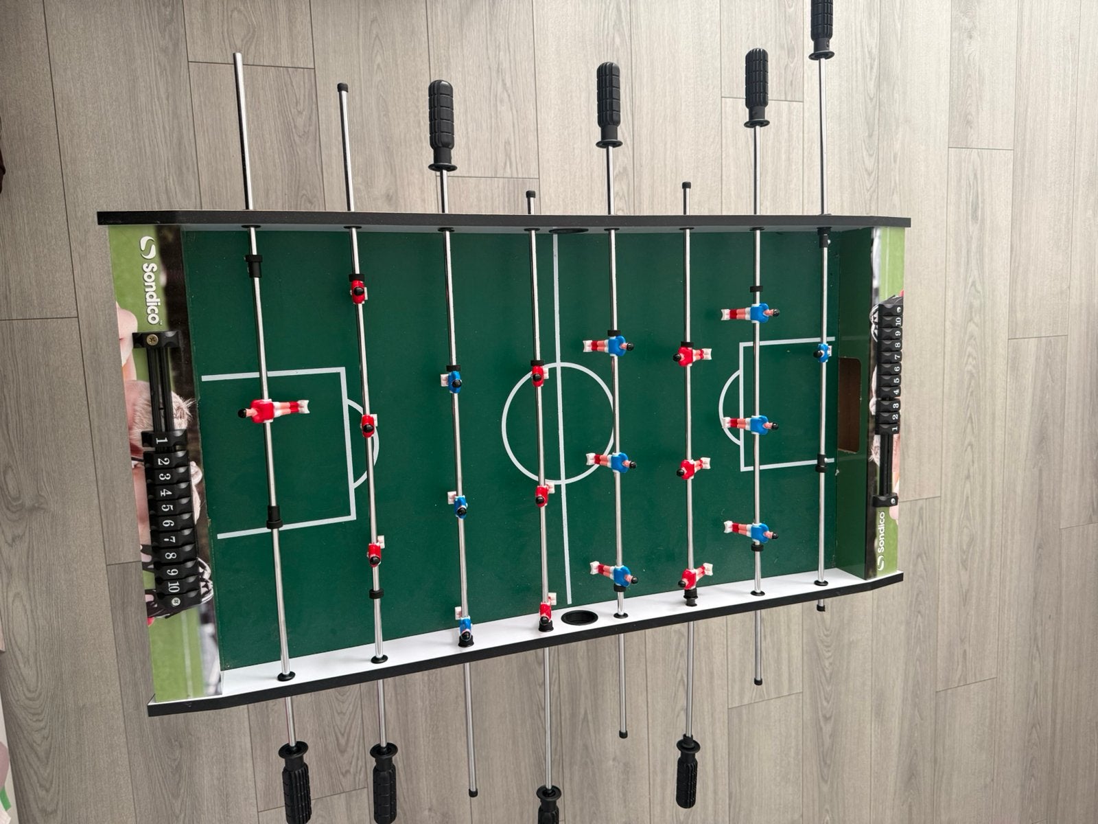 Tafelvoetbal, Ophalen, Gebruikt