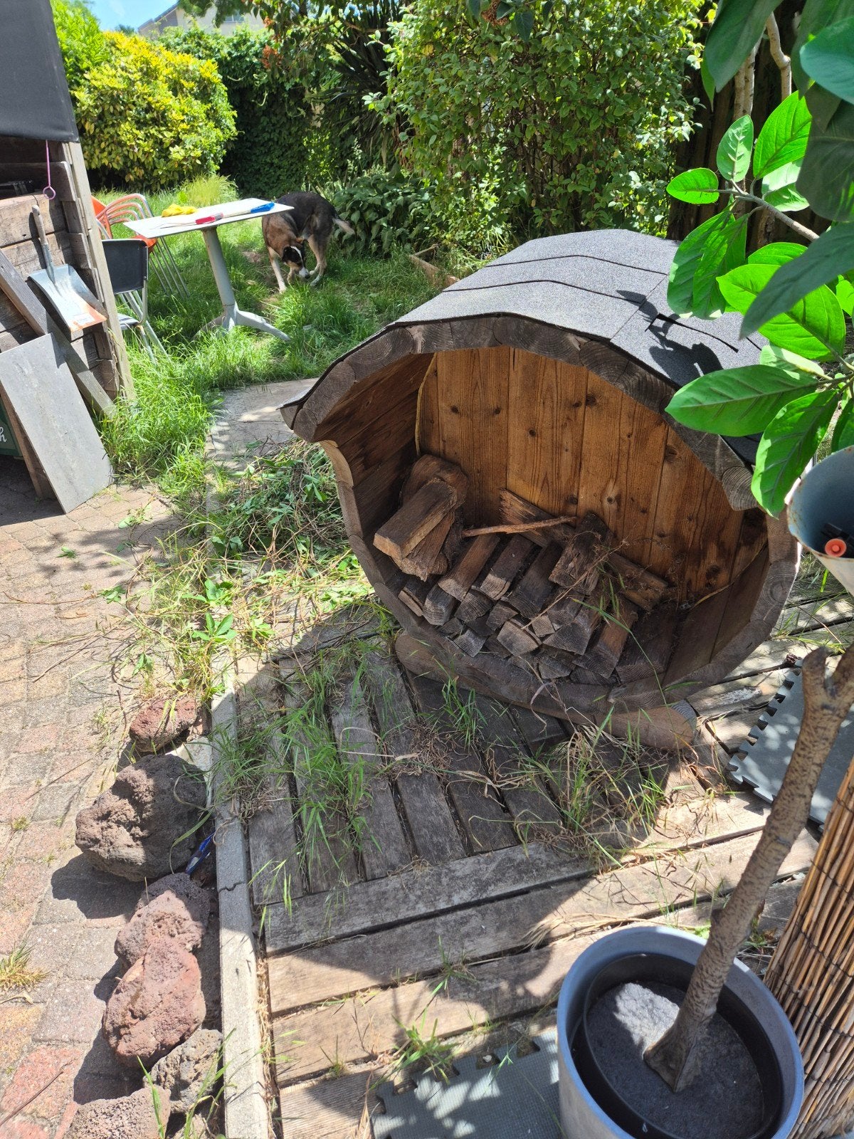 Houthok, Tuin en Terras, Ophalen