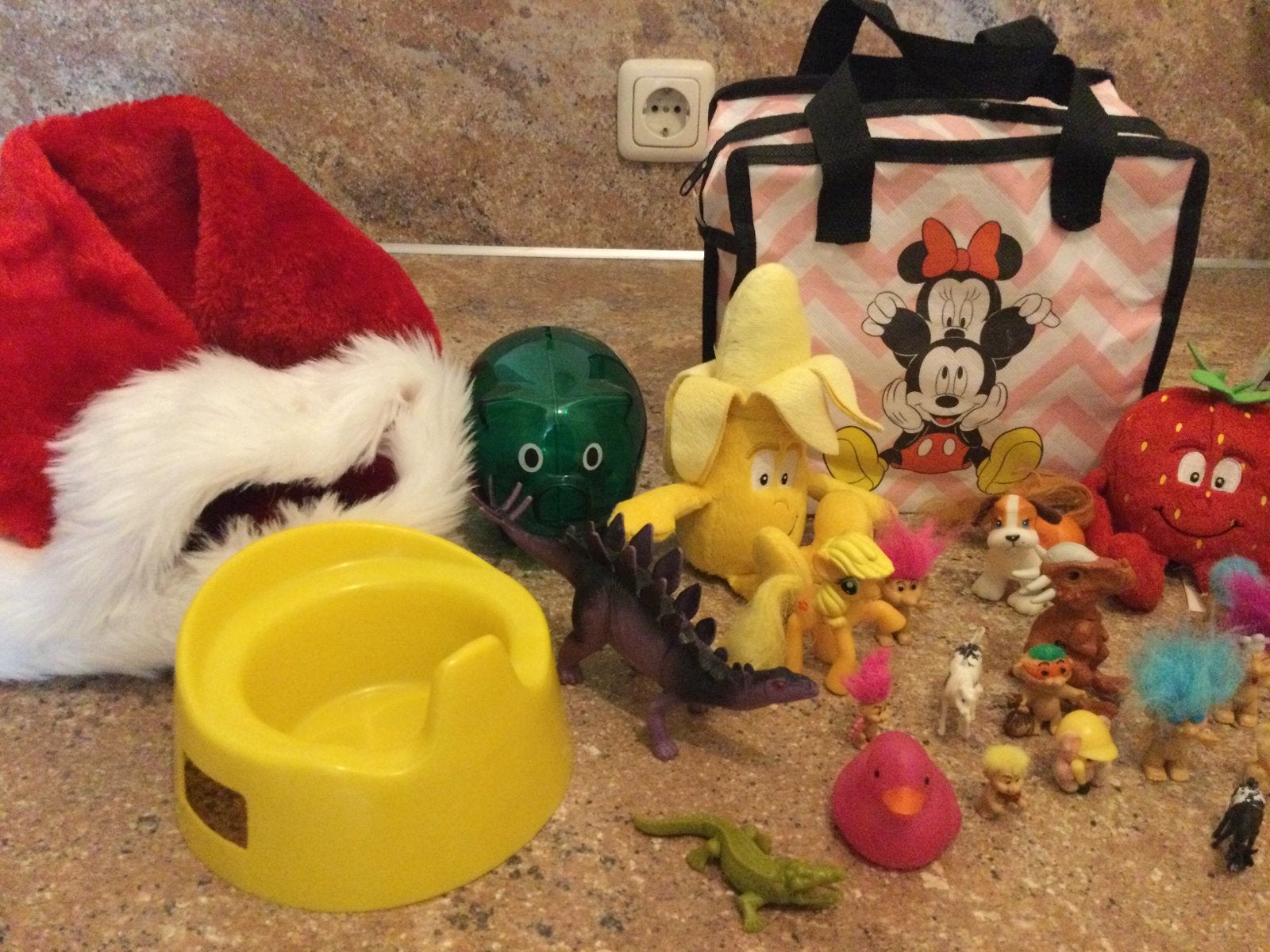 Diverse figuurtjes poppenpotje Mickey Mouse Kerstmuts ed., Ophalen of Verzenden, Zo goed als nieuw