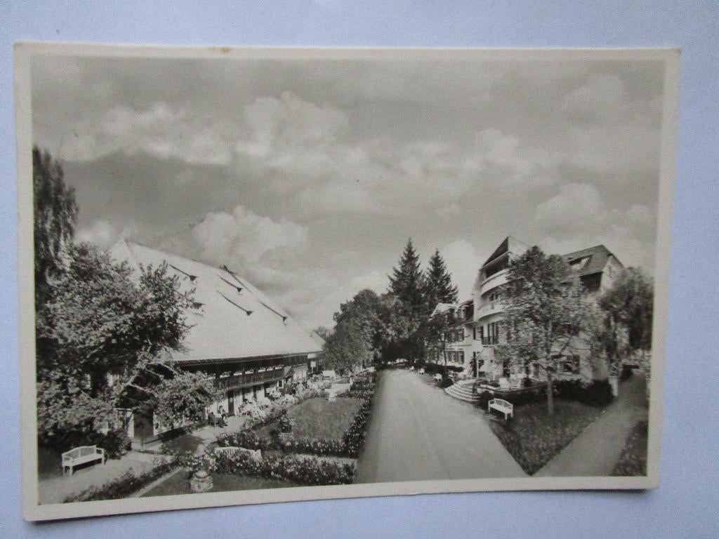 Ansichtkaart Duitsland - Hinterzarten Hotel Adler 1955, Verzenden, 1940 tot 1960, Gelopen, Duitsland
