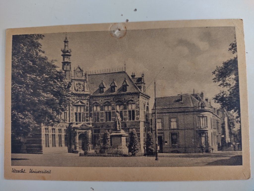 ansicht Utrecht universiteit, Ophalen of Verzenden, 1940 tot 1960, Gelopen, Utrecht