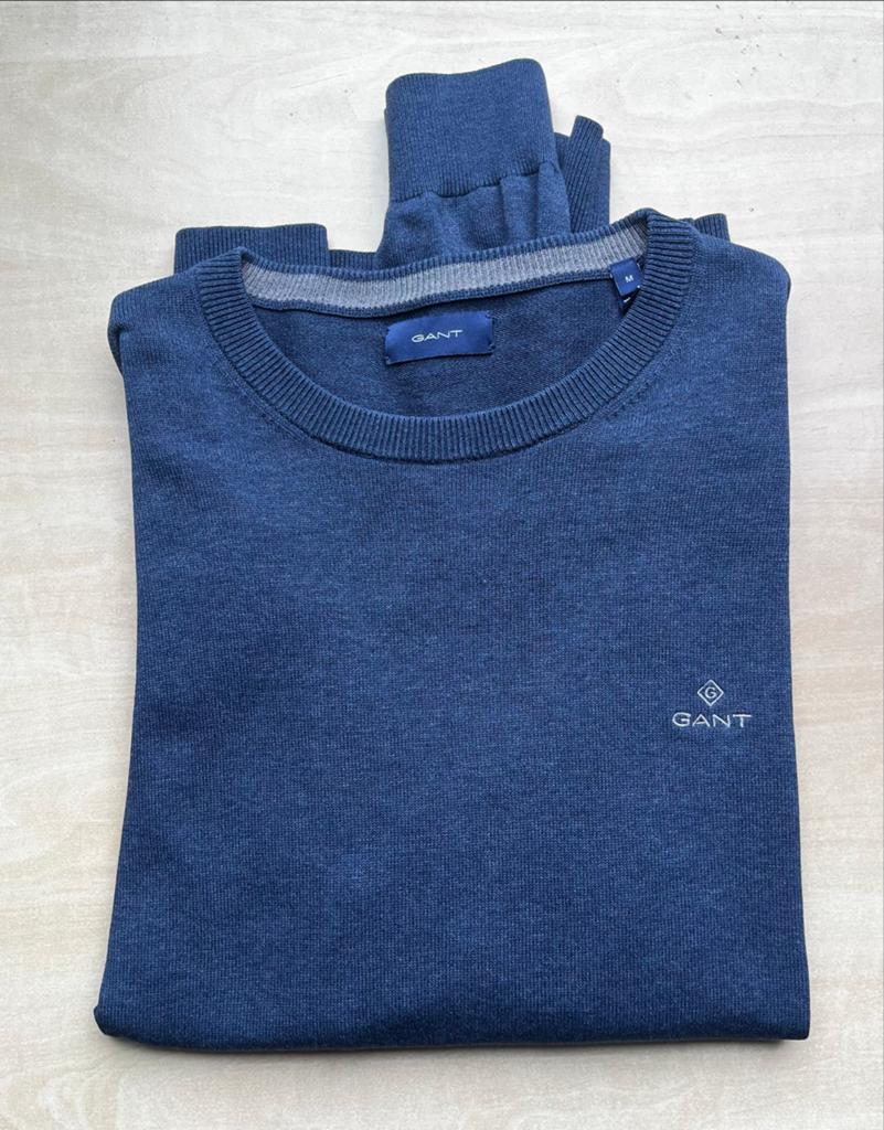 Gant heren trui - Blauw - Maat M, Ophalen of Verzenden, Zo goed als nieuw, Blauw