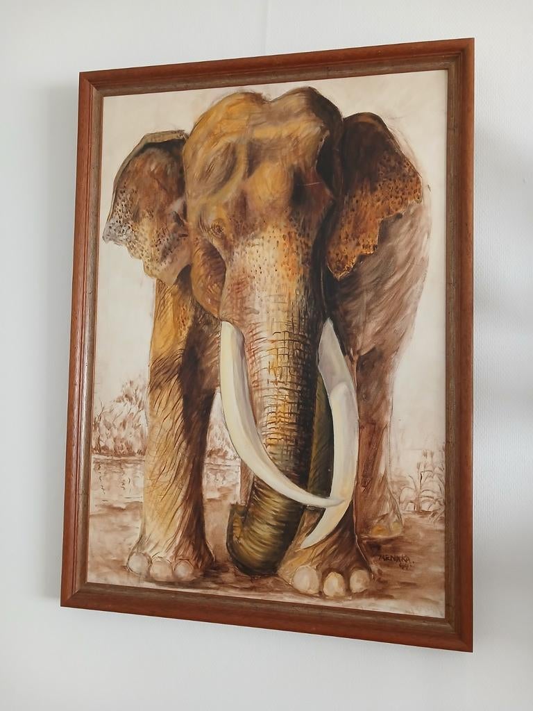 Olieverf schilderij, Huis en Inrichting, Ophalen, 75 tot 100 cm, Schilderij, 75 cm of meer