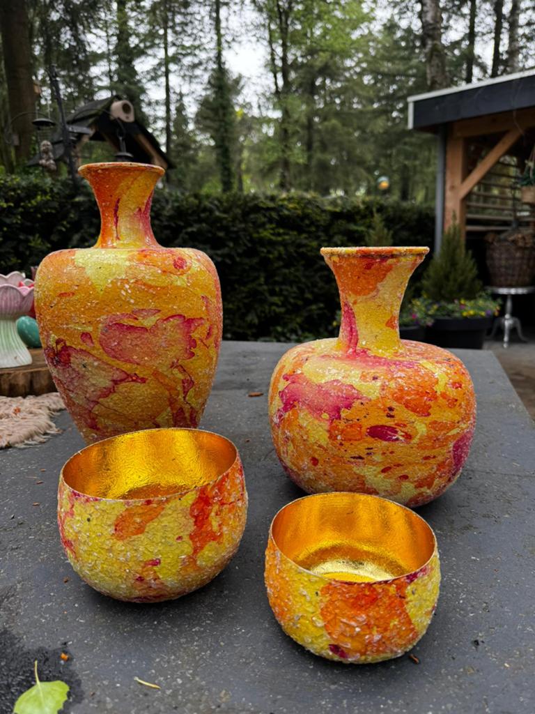 Glassteentjes set, Verzenden, Zo goed als nieuw, Meerkleurig, Glas