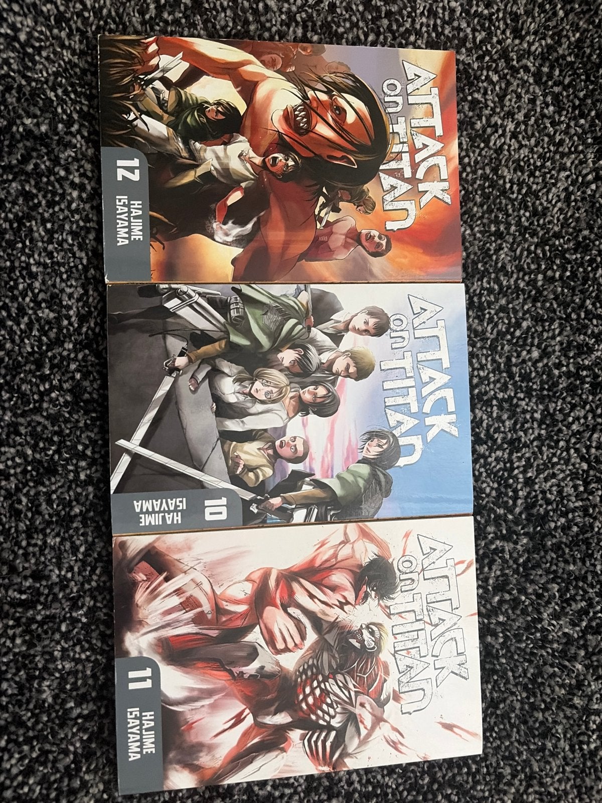 Attack on Titan Manga Deel 10, 11 en 12, Meerdere comics, Ophalen, Gelezen, Japan (Manga)