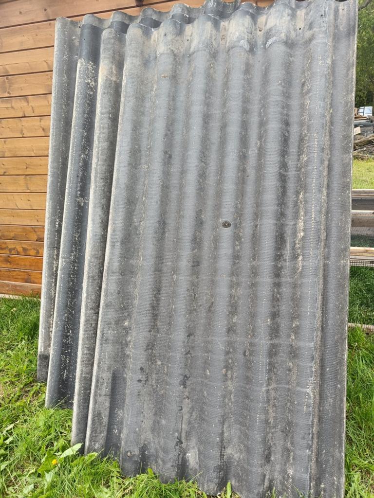 8 Vezelcement golfplaten 210x110 cm, Ophalen, Gebruikt, Overige materialen