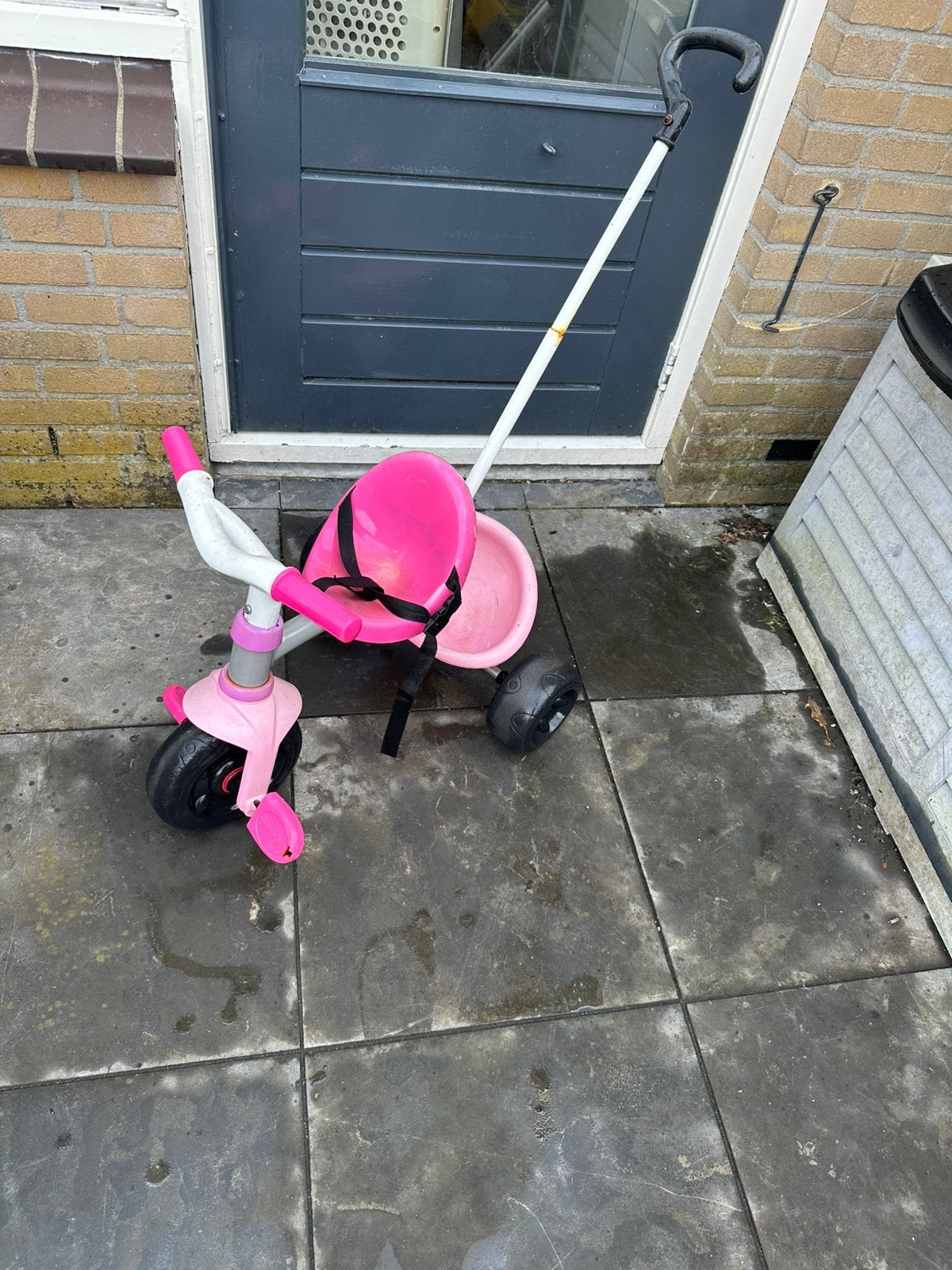 Kinder fiets loop fiets roze, Ophalen, Gebruikt, Terugtraprem, Duwstang