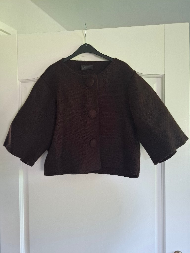 Zara top bruin met knopen, Bruin, Zara, Maat 42/44 (L), Ophalen of Verzenden