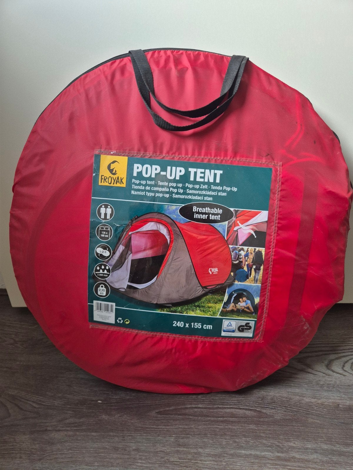 Froyak Pop-Up Tent - Snel Opzetbaar Kampeertentje, Ophalen, Zo goed als nieuw, Tot en met 2