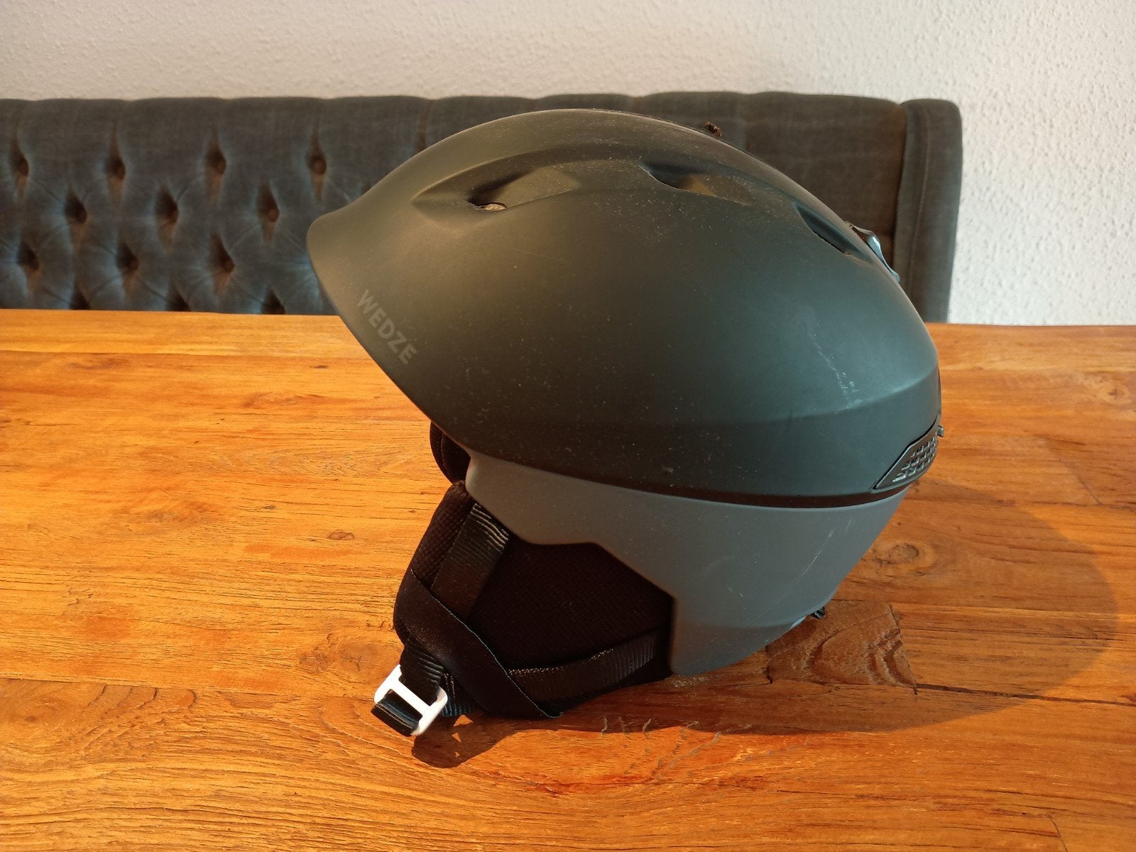 Wedze PISTE 900 jongens skihelm zwart/grijs (maat S), Ophalen, Zo goed als nieuw, Jongen of Meisje