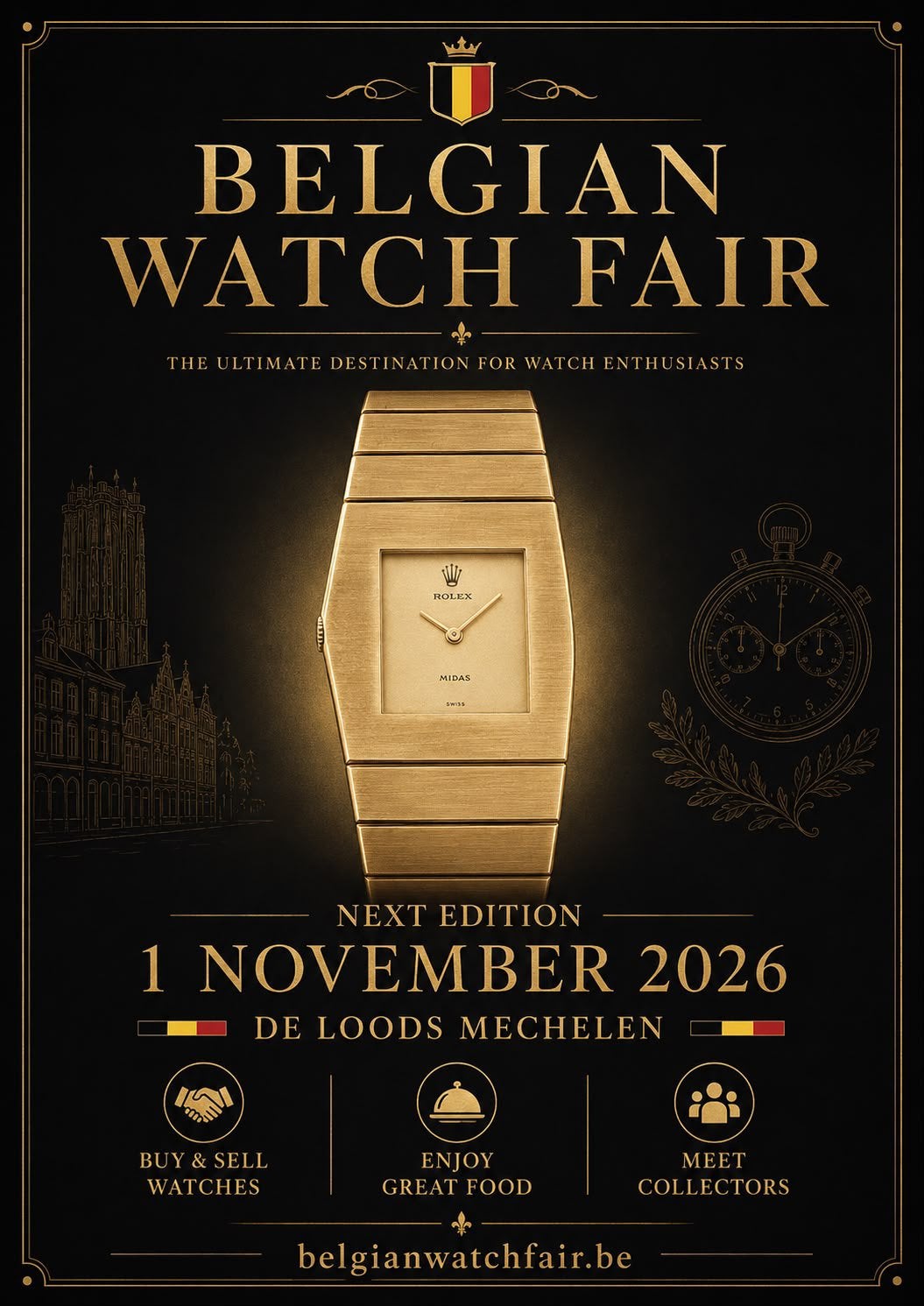 Horlogebeurs BWF- Belgian Watchfair- 1/11/26, Ophalen of Verzenden, Zo goed als nieuw, Overige merken