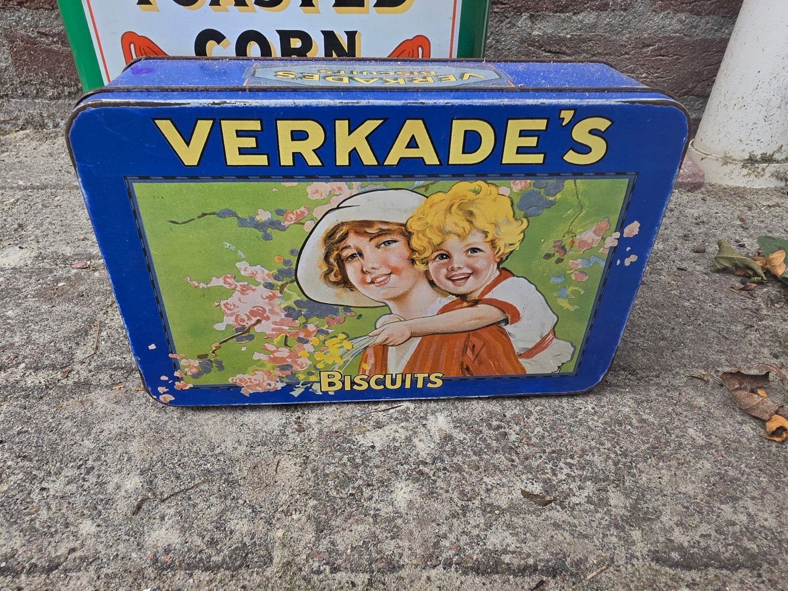 vintage koektrommel, Verzamelen, Ophalen of Verzenden, Gebruikt, Koek(jes), Verkade