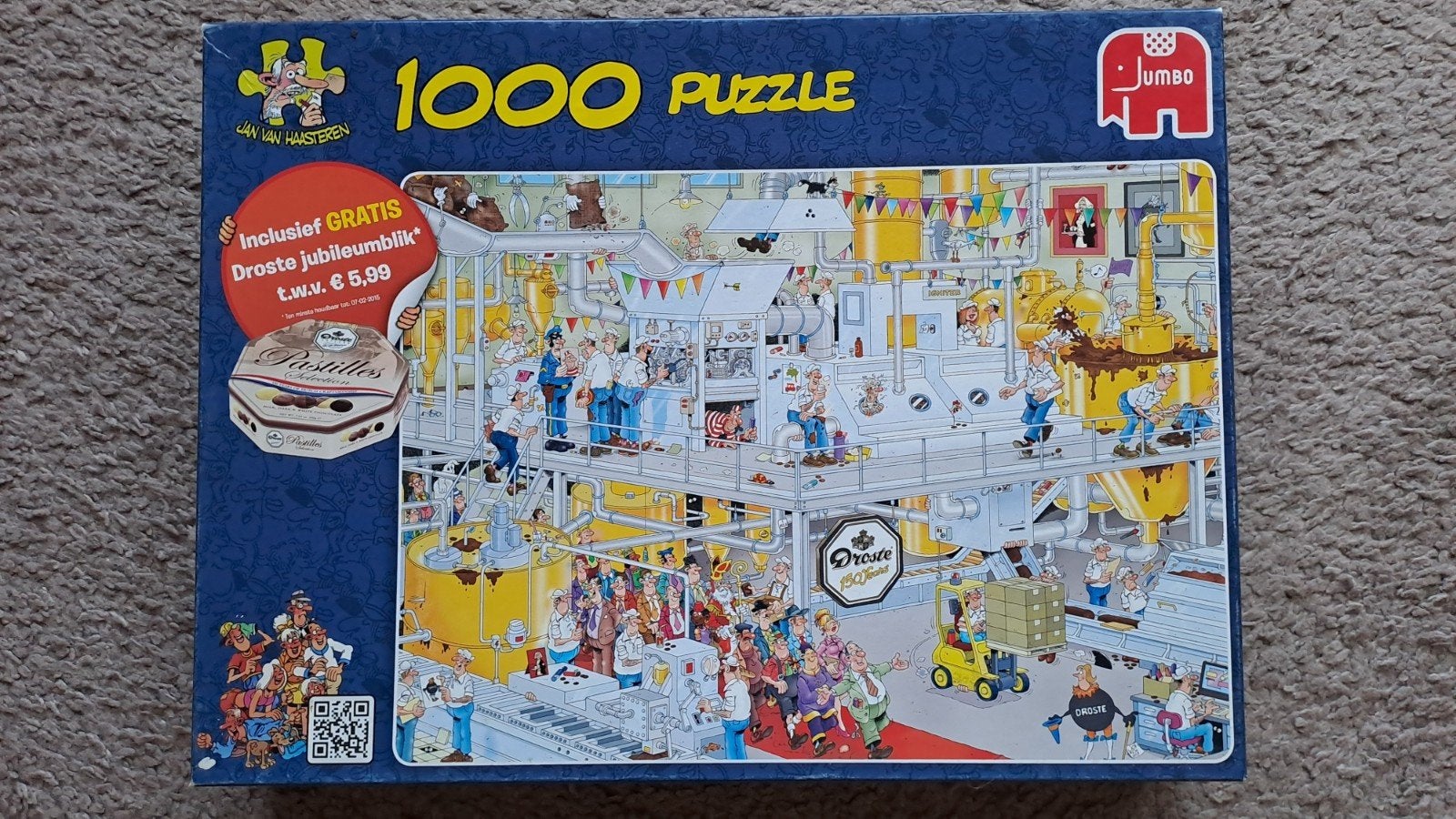 Van Haasteren -  de chocoladefabriek Droste, Ophalen, 500 t/m 1500 stukjes, Gebruikt, Legpuzzel