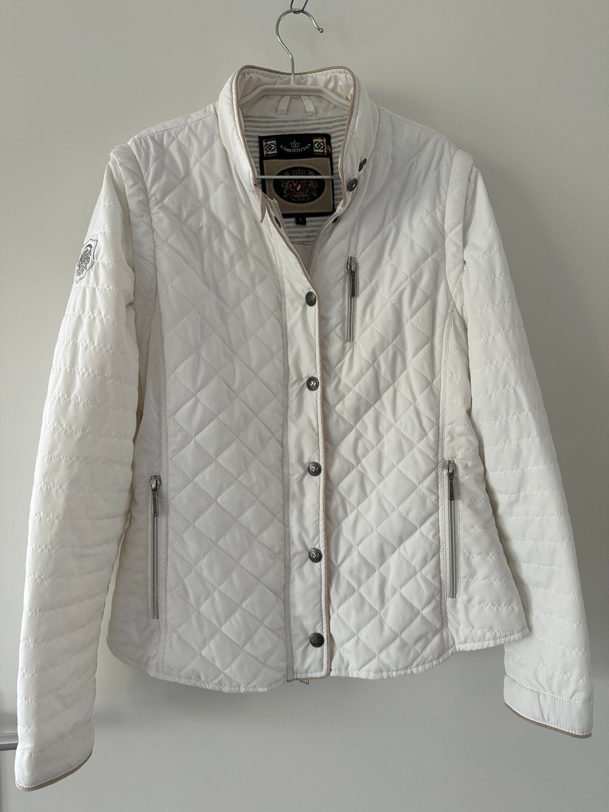L'Argentina gewatteerd jack/bodywarmer maat L, Kleding | Dames, Ophalen of Verzenden, Zo goed als nieuw, Maat 42/44 (L), Wit