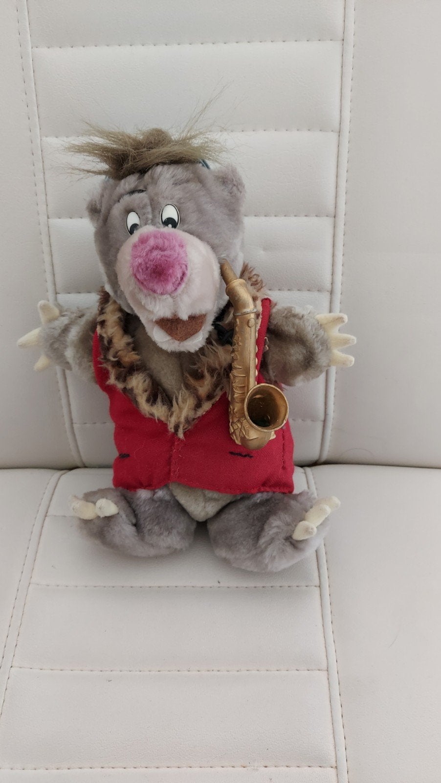 Baloo de Beer knuffel met saxofoon - Jungle Boek, Kinderen en Baby's, Speelgoed | Knuffels en Pluche, Disney, Beer, Grijs, Ophalen of Verzenden