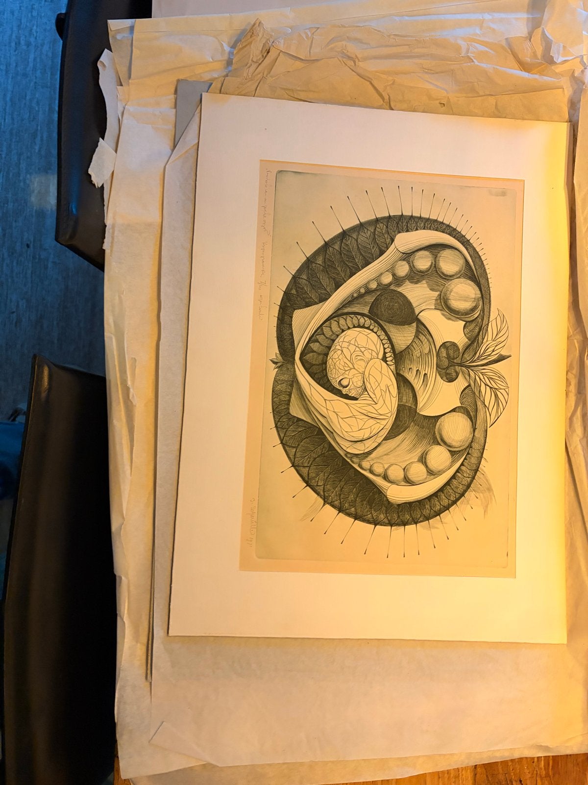 Abstracte illustratie - Schilderij/Tekening, Ophalen, Schilderij, Overige technieken, Origineel