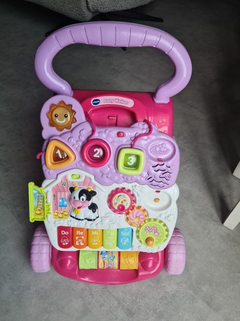 loopwagen VTech Baby Walker Roze - Interactieve Loopwagen, Ophalen, Gebruikt, Overige typen, Met wieltjes