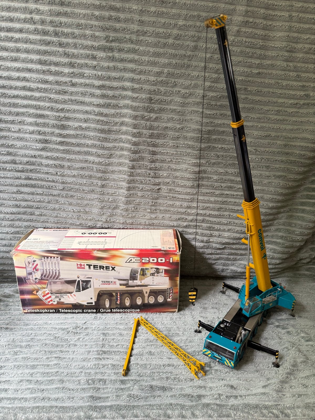 Terex Demag AC200-1 Convoi Telescopische Kraan Model, Ophalen of Verzenden, Zo goed als nieuw, 1:50 of kleiner, Overige merken