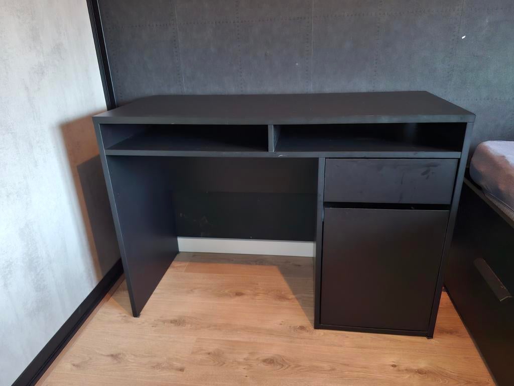 Bureau zwart 48Dx110Bx77H, Huis en Inrichting, Bureaus, Ophalen, Gebruikt