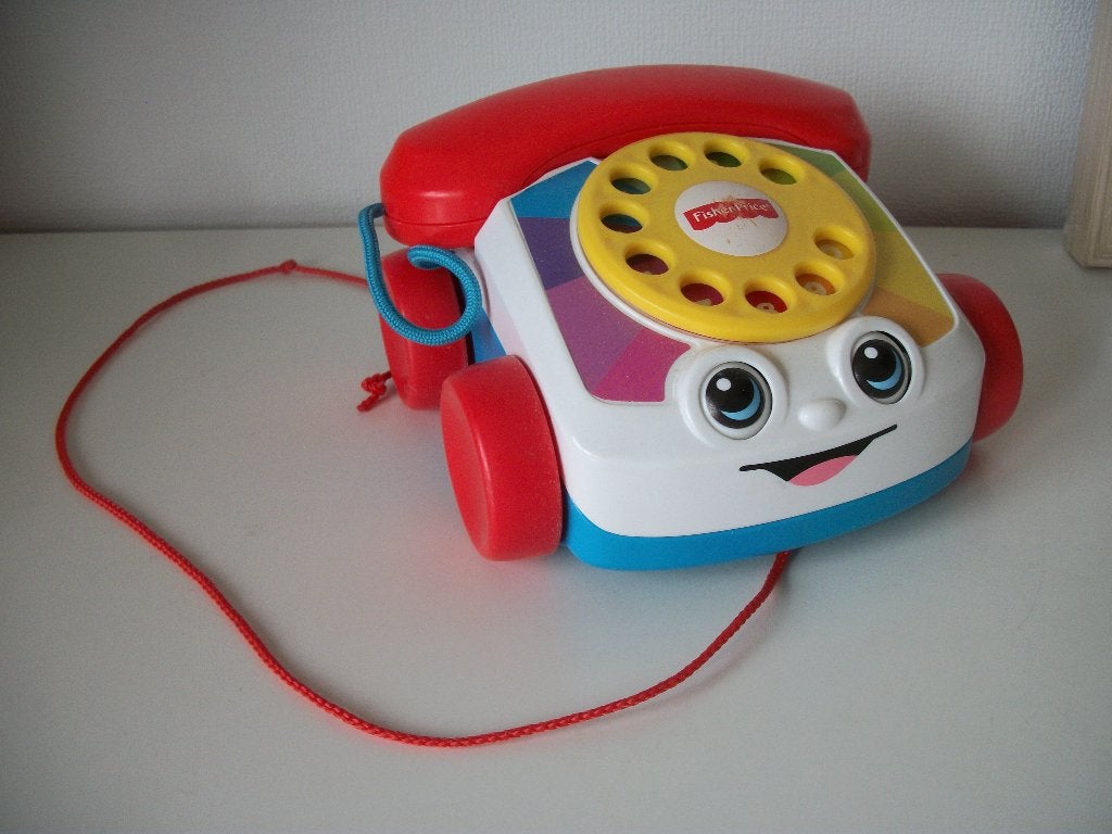 Fisher-Price Telefoon met geluid - netjes, Ophalen of Verzenden, Zo goed als nieuw, Duw- of Trekspeelgoed, Met geluid